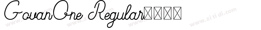 GovanOne Regular字体转换